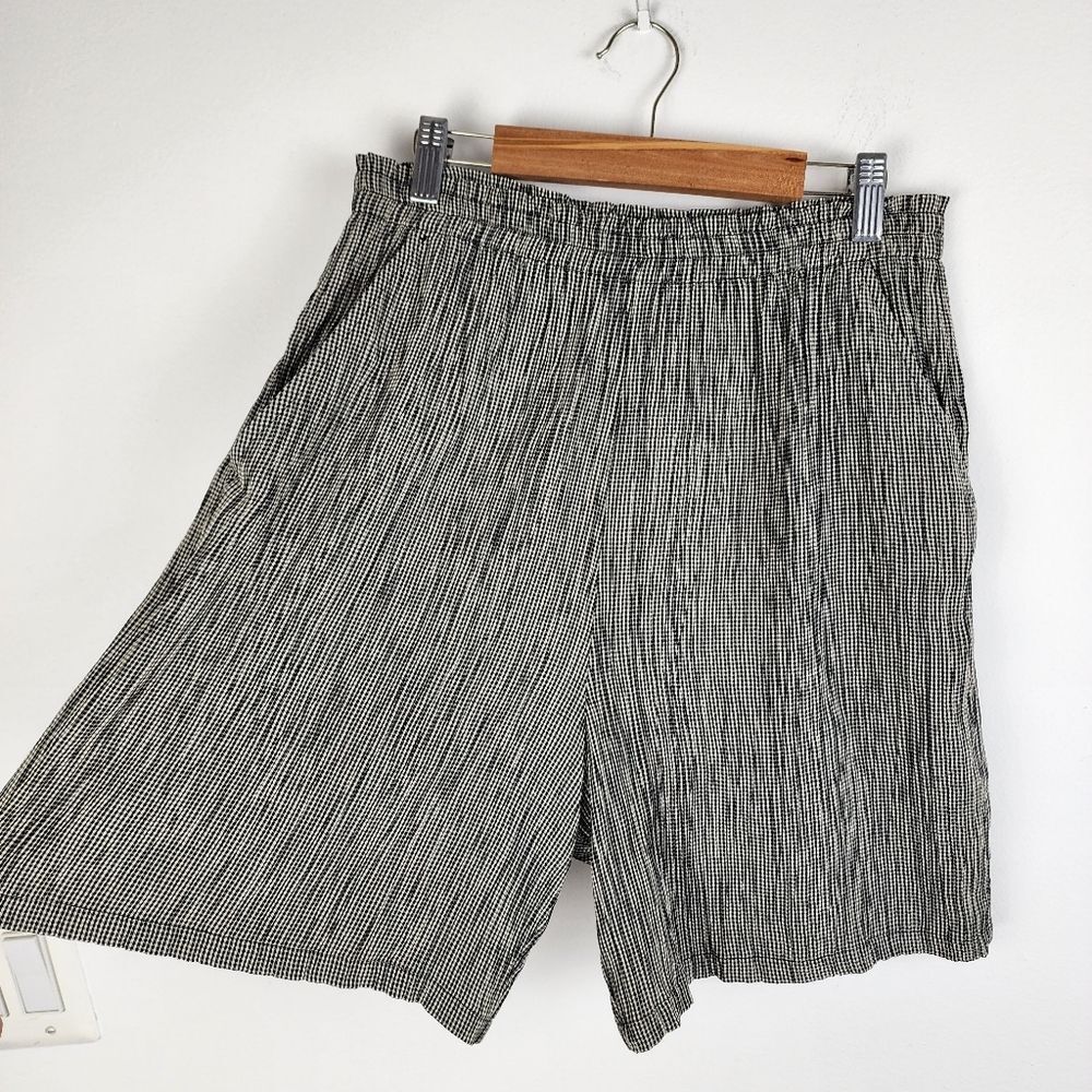Vintage Rialto By Joe Perreras Checkered Crushed Pull-on Shorts USA Made Size M - Picture 6 of 12